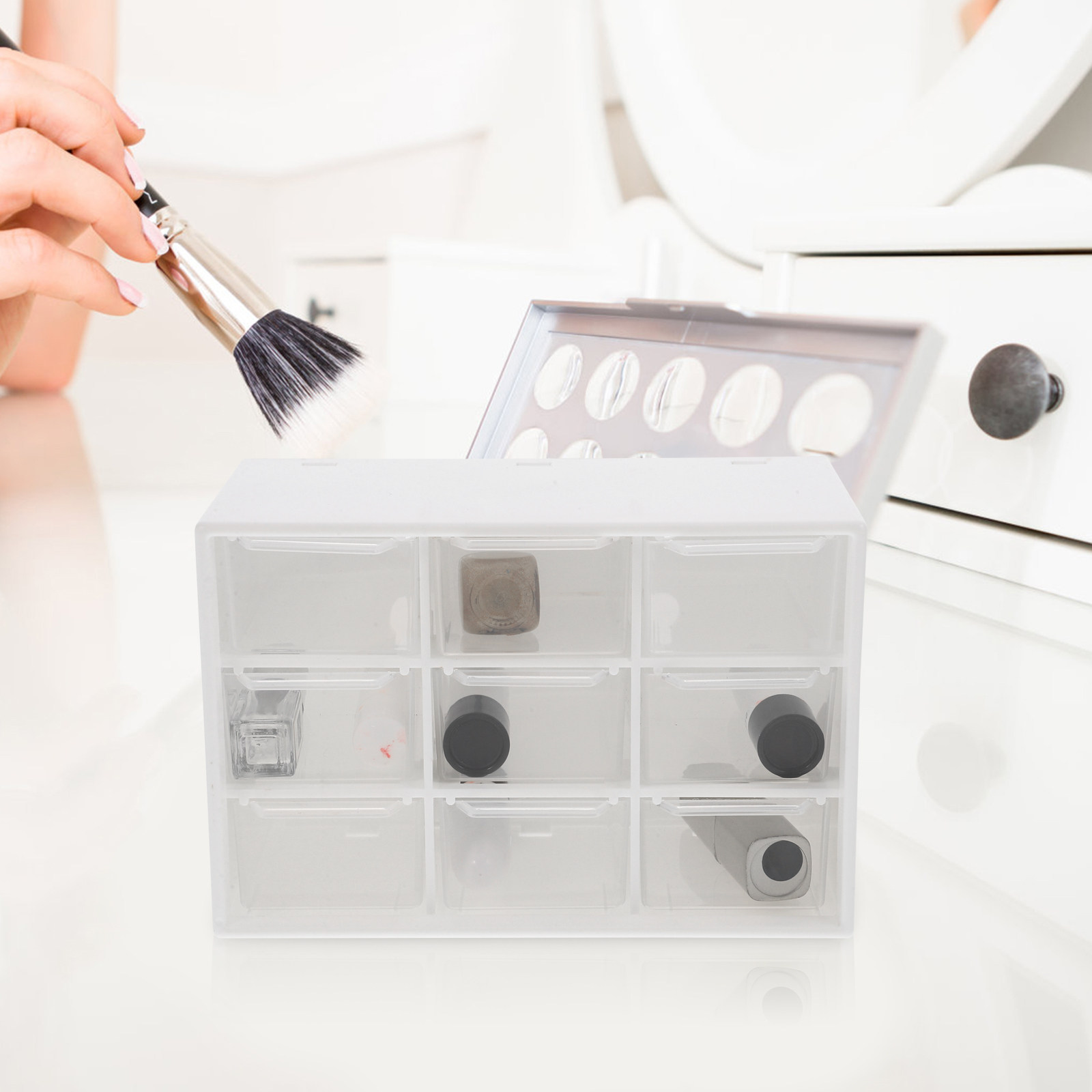 Desk Drawer Small - 2個セット デスクトップ引き出し収納ユニット コンパクトな多層デスクオーガナイザー オフィスや教室のデスクトップ引き出し用小型収納ボックス