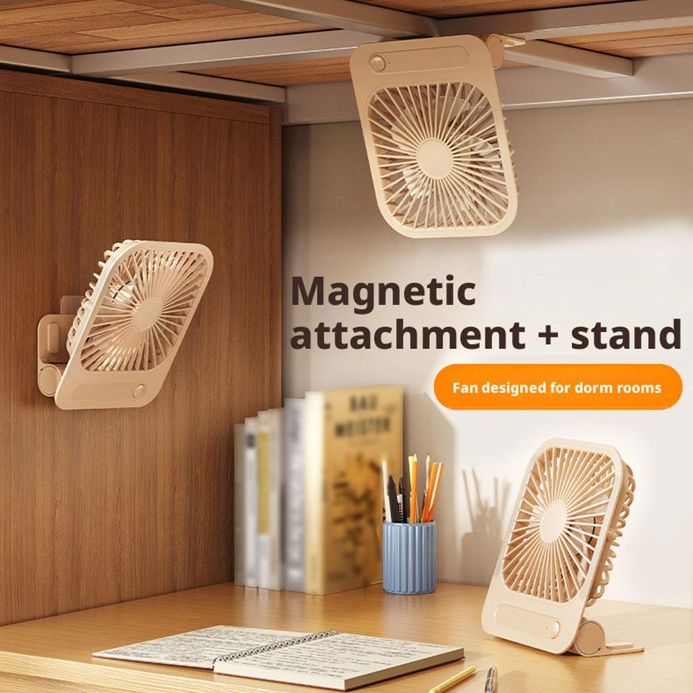 Home Office Desk Ideas - 超薄型磁気冷却ファンテーブルデスクファン USB 充電式壁掛けファン学生デスクトップファンオフィスホームキッチン用