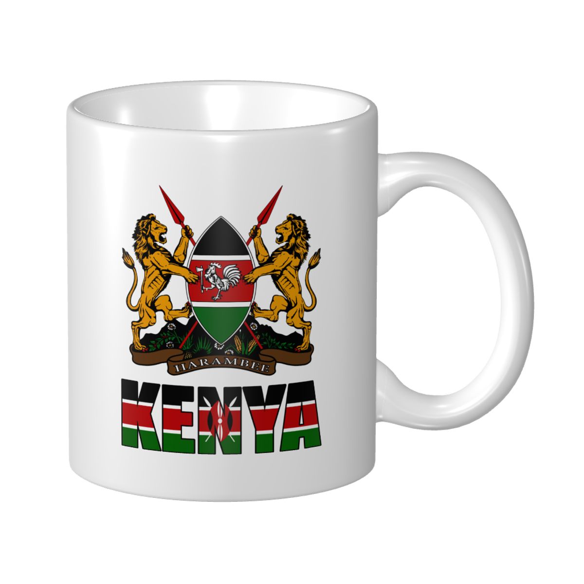 Home Office Kenya - マークカップマグケニア文字旗エンブレムコーヒーマグ茶ミルク水カップトラベルマグオフィスホーム