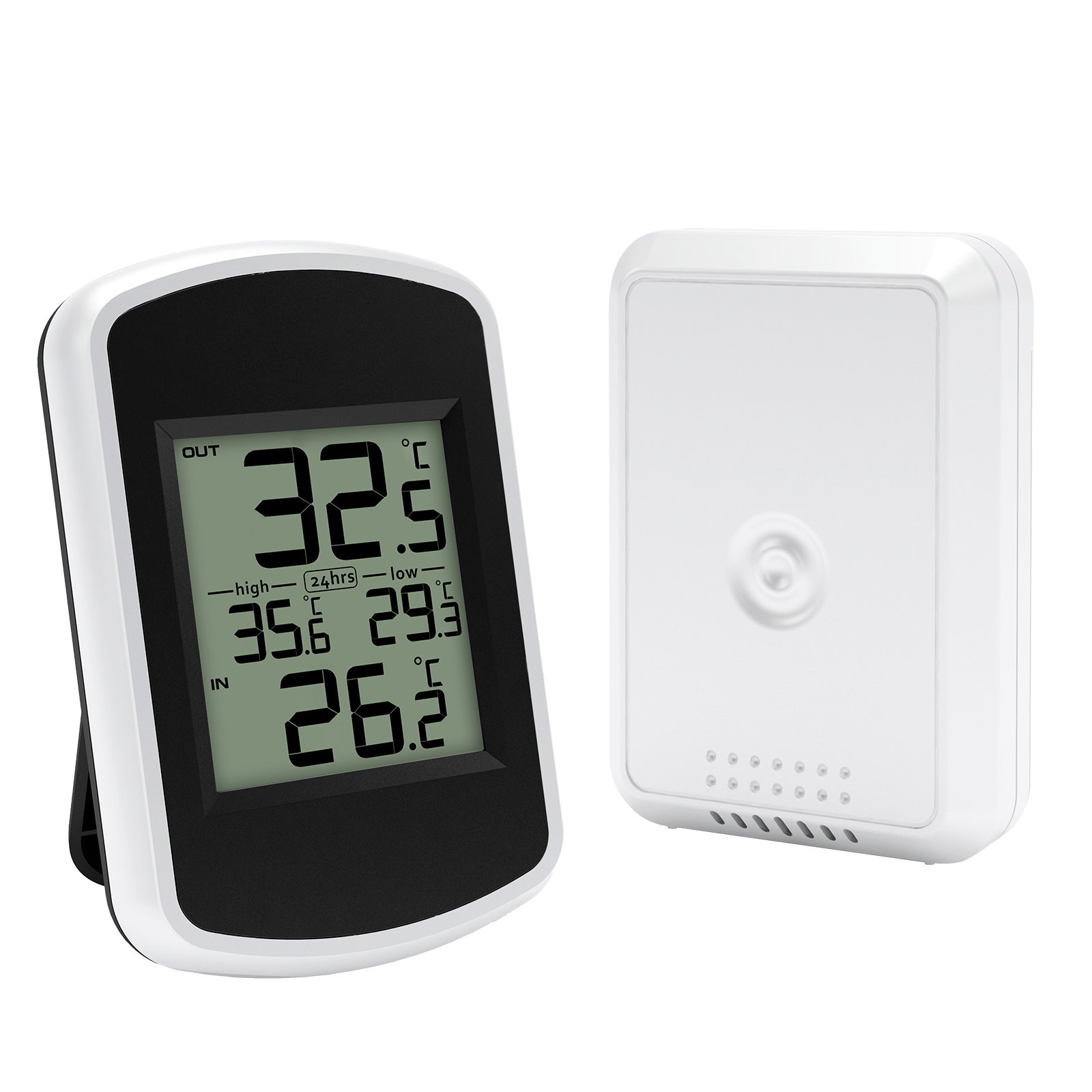 Home Office Updates - ワイヤレスデジタル温度計 -40 ℃ ~60 ℃ 広範囲対応60秒自動更新壁掛け/スタンド式簡単読み取りLCDスクリーン（家庭、オフィス、庭用）