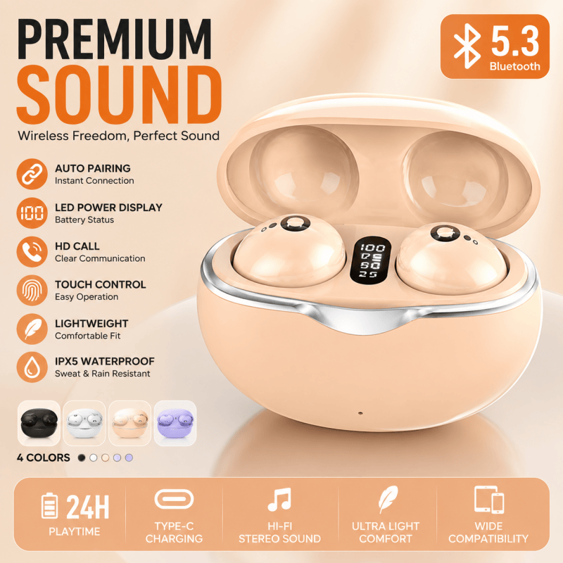 Home Office Of Amazon - 新しいホットミニ目に見えないヘッドフォン TWS Bluetooth 5.2 イヤホンワイヤレスヘッドセットステレオノイズリダクションイヤフォン音楽家庭用仕事用