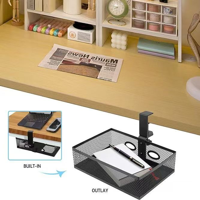 デスク下隠し収納ラック 360 °   回転デスクトップソケ - Home Office Desk With Drawers のレビューと価格