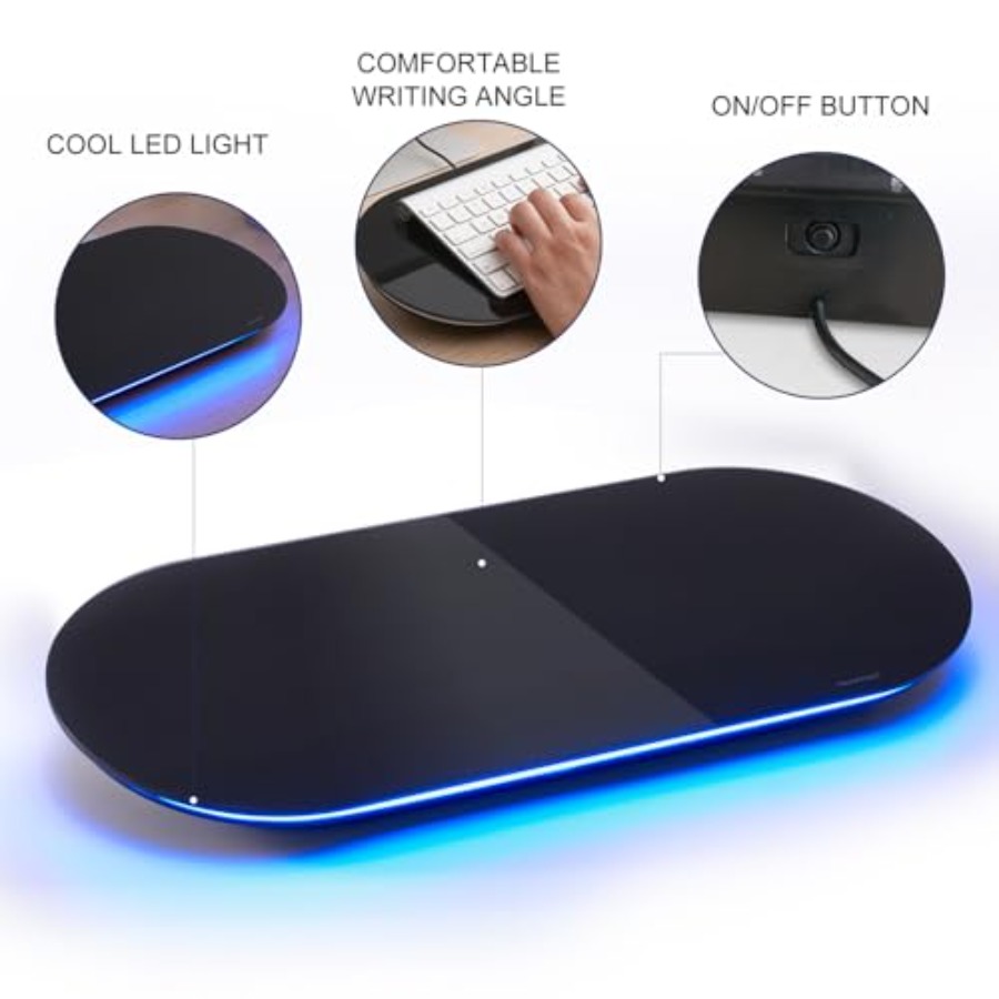 ガラス製デスクトップホワイトボード - 17 x 7インチ小 - Desk Drawer Small のレビューと価格