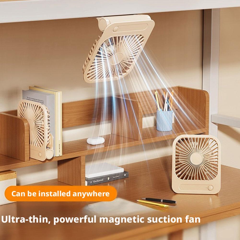 超薄型磁気冷却ファンテーブルデスクファン USB 充電式壁掛 - Home Office Desk Ideas のレビューと価格