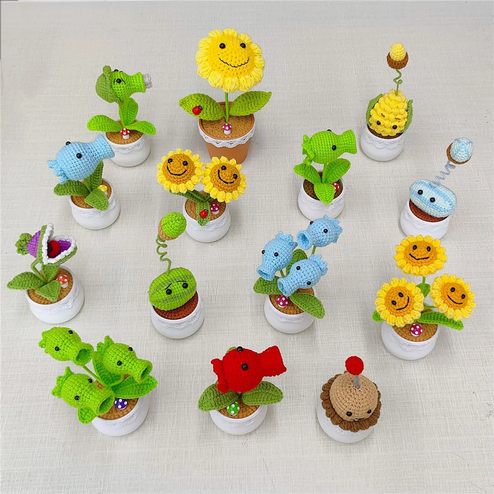 デスクトップ植物織り装飾、ゾンビひまわりエンドウ豆植木鉢、友 - Home Office Desk Ideas のレビューと価格
