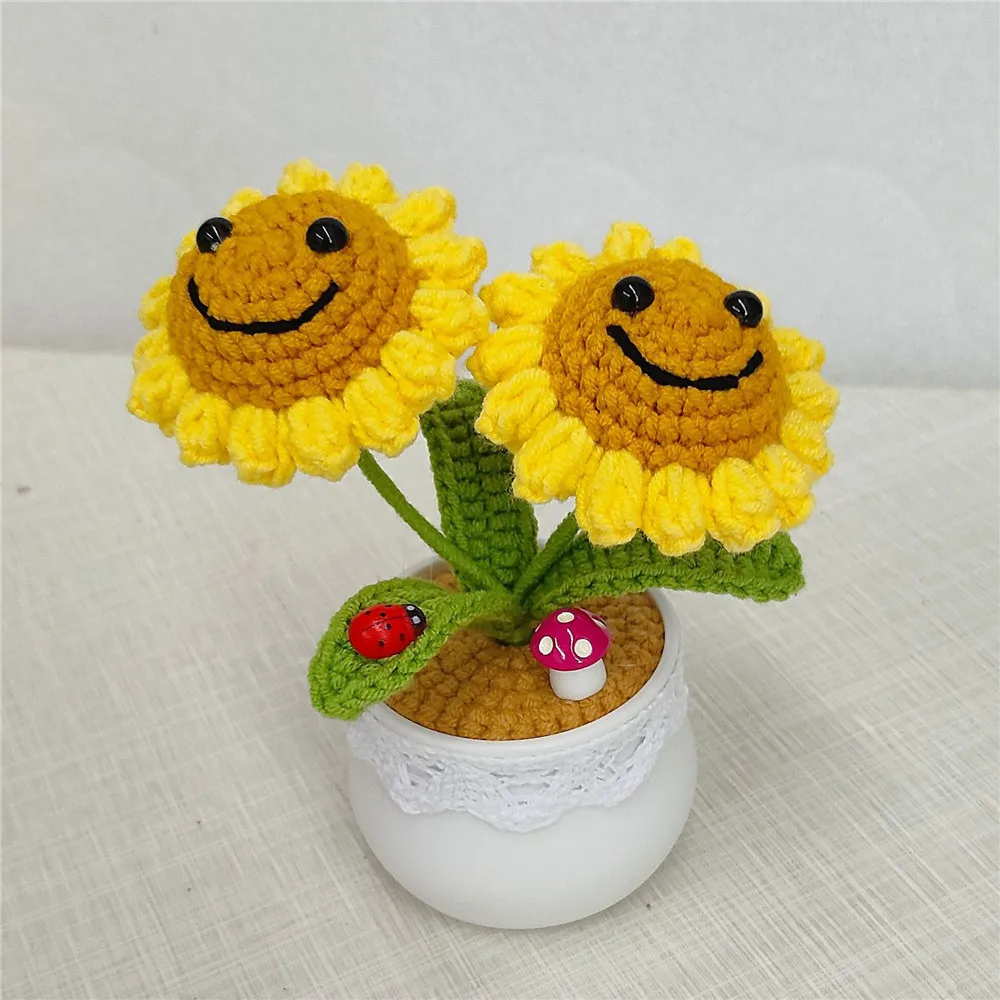 デスクトップ植物織り装飾、ゾンビひまわりエンドウ豆植木鉢、友 - Home Office Desk Ideas のレビューと価格