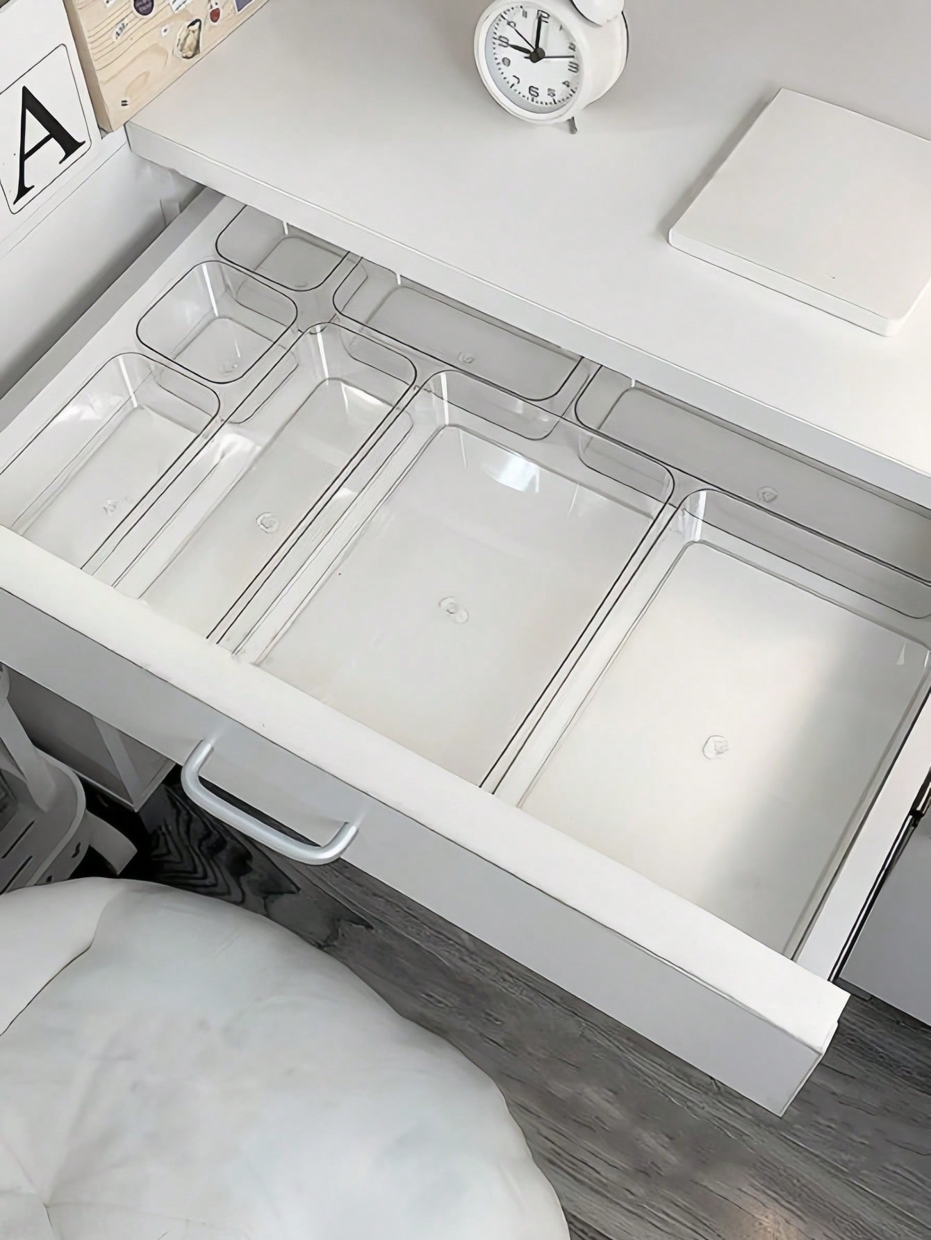 8個入り透明アクリル製メイクアップオーガナイザーボックス、引 - Home Office Desk With Drawers のレビューと価格