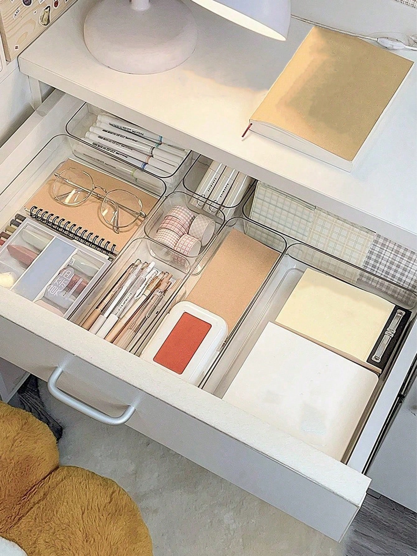 8個入り透明アクリル製メイクアップオーガナイザーボックス、引 - Home Office Desk With Drawers のレビューと価格
