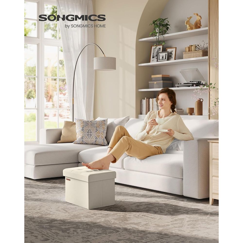 コンパクト収納オットマン、フットレストスツール、12.2 x - Home Office Living Room のレビューと価格