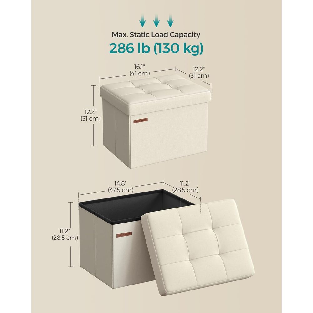 コンパクト収納オットマン、フットレストスツール、12.2 x - Home Office Living Room のレビューと価格