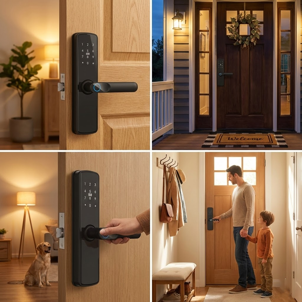 TUYA スマート WIFI 指紋ドアロック電子ロックキーレ - Home Office Immigration のレビューと価格