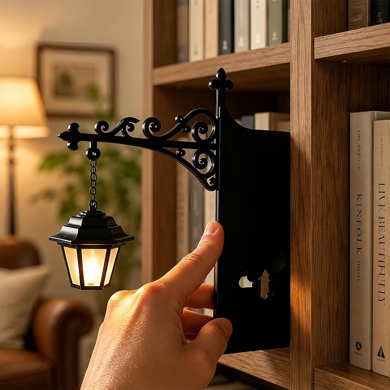 ミニヴィンテージライブラリーランタンブックヌックライト、温か - Home Office With Library のレビューと価格
