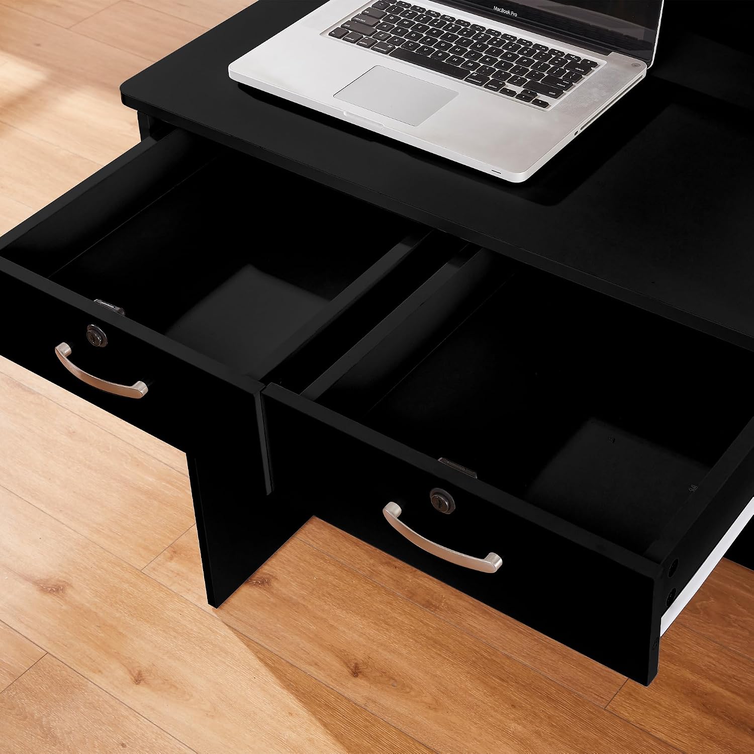 小型受付デスク（カウンター付き）、2つのロック可能な引き出し - Desk Drawer Small のレビューと価格