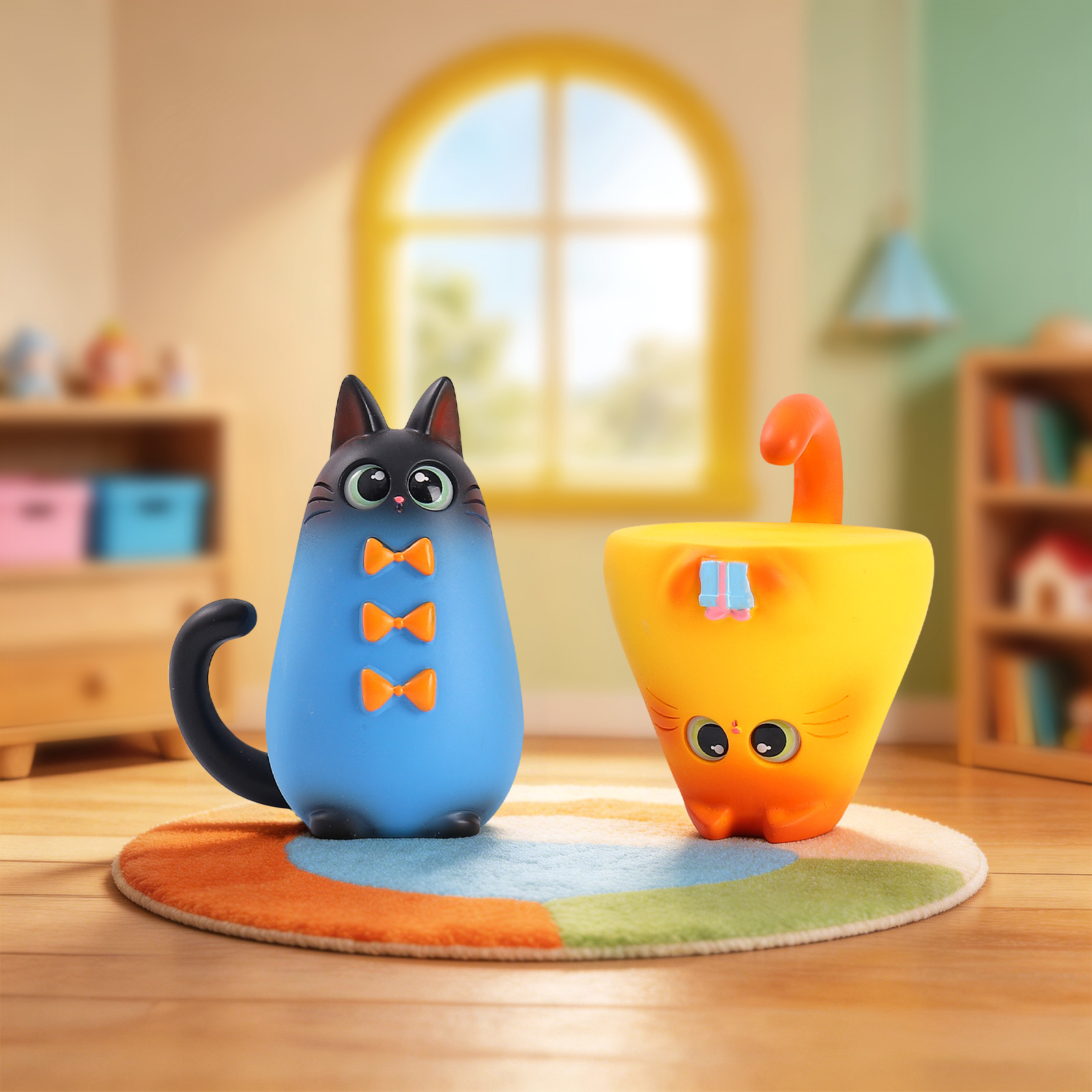 ブラインドボックス猫フィギュア樹脂製クリエイティブ漫画デスク - Home Office Desk Ideas のレビューと価格