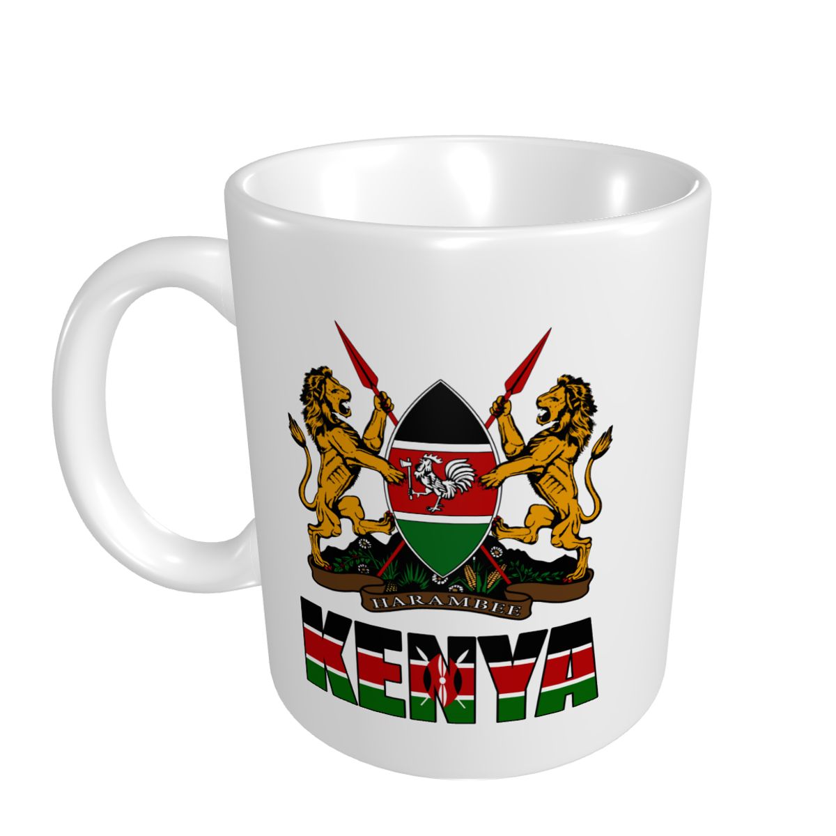 マークカップマグケニア文字旗エンブレムコーヒーマグ茶ミルク水 - Home Office Kenya のレビューと価格