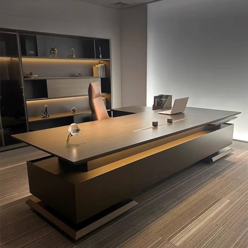 黒の頑丈なエグゼクティブオフィスデスク、茶色の安価なモダンで - Desk Drawer Small のレビューと価格