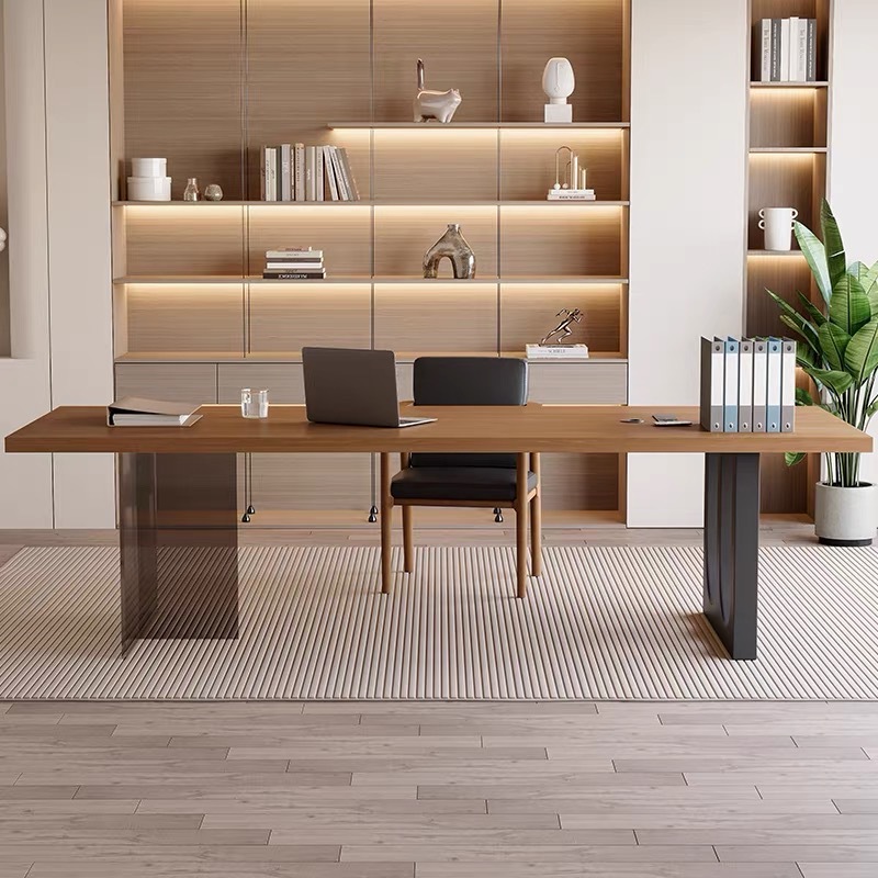イタリア製アクリル製フローティング木製オフィスデスクモダンシ - Home Office Living Room のレビューと価格