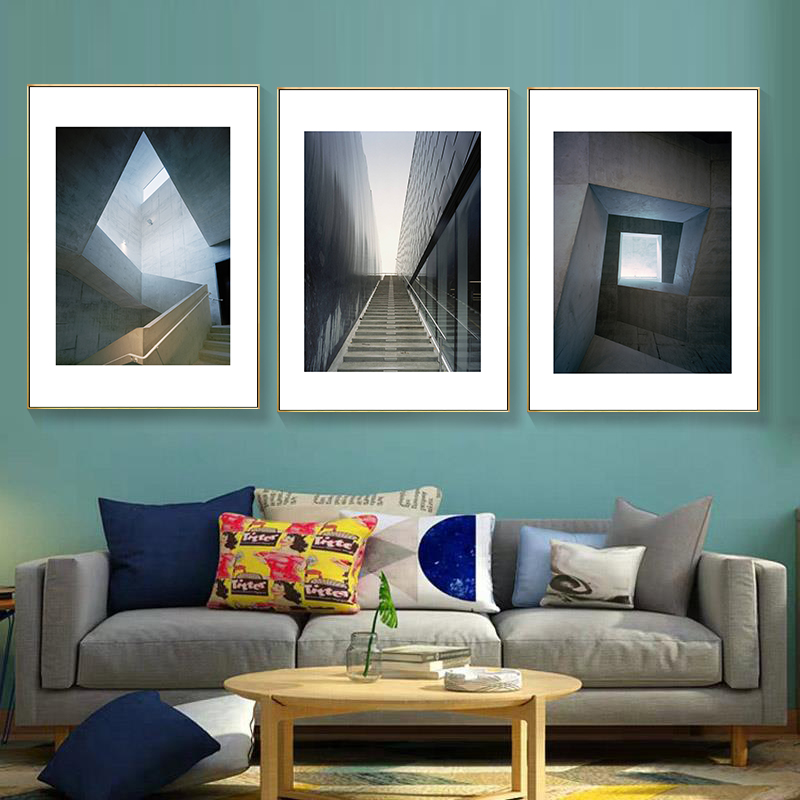 抽象的な幾何学的な階段,芸術,絵画,ポスター,リビングルーム - Home Office Architecture のレビューと価格