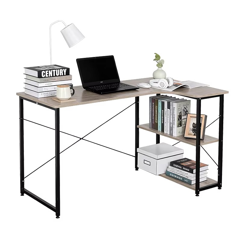L字型コーナーデスク、本棚付き、壁掛けテーブルキャビネット、 - Home Office Desk With Drawers のレビューと価格