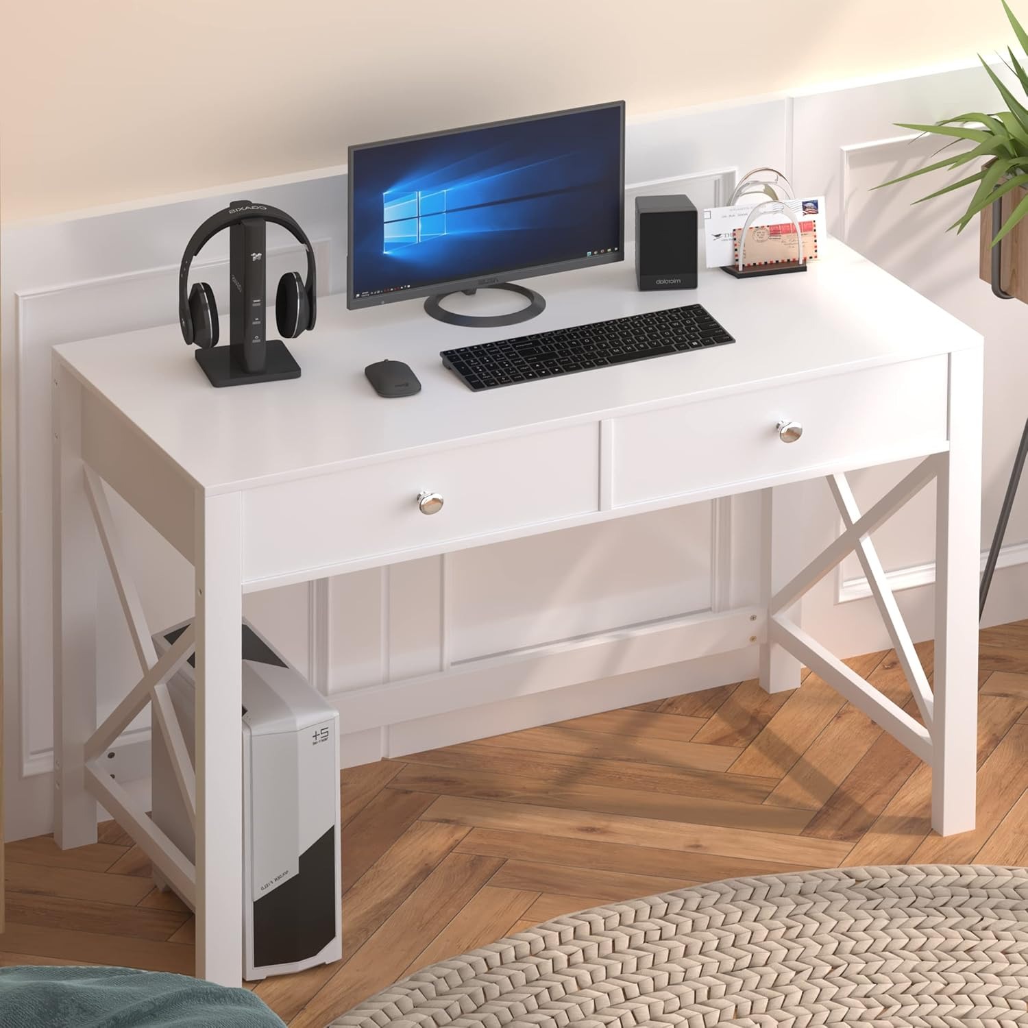 引き出し付きホームオフィスデスク、寝室用モダンなライティング - Desk Drawer Small のレビューと価格