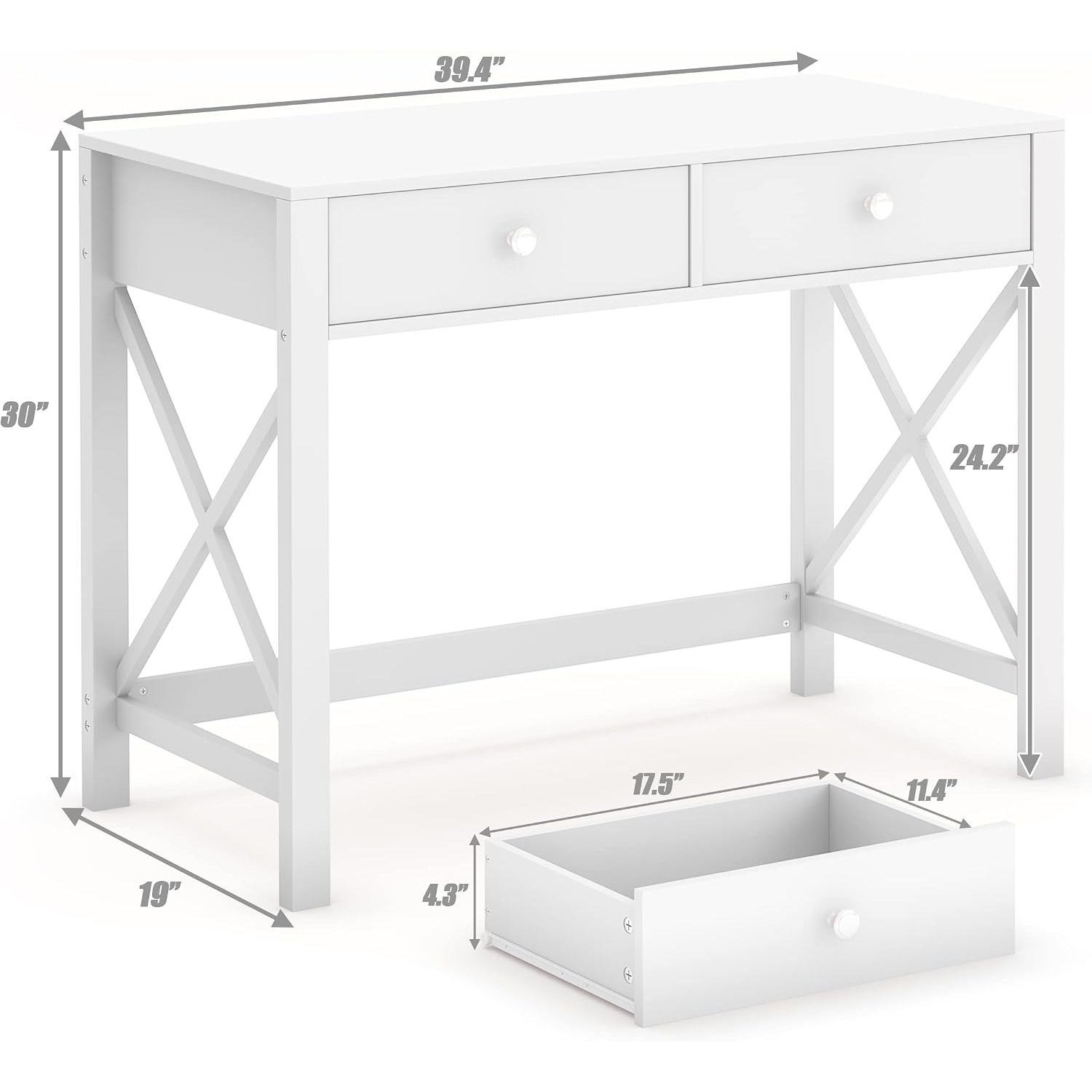 引き出し付きホームオフィスデスク、寝室用モダンなライティング - Desk Drawer Small のレビューと価格