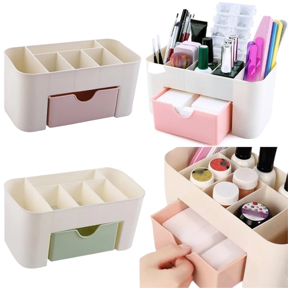 ネイルアートオーガナイザーデスクトップ引き出し化粧品収納ボッ - Home Office Desk With Drawers のレビューと価格