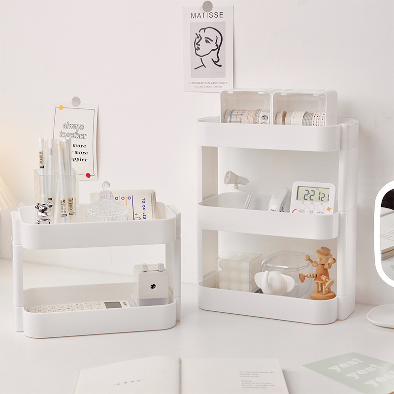 多機能棚二層収納棚デスクトップ収納ラックプラスチックデスク棚 - Desk Drawer Small のレビューと価格